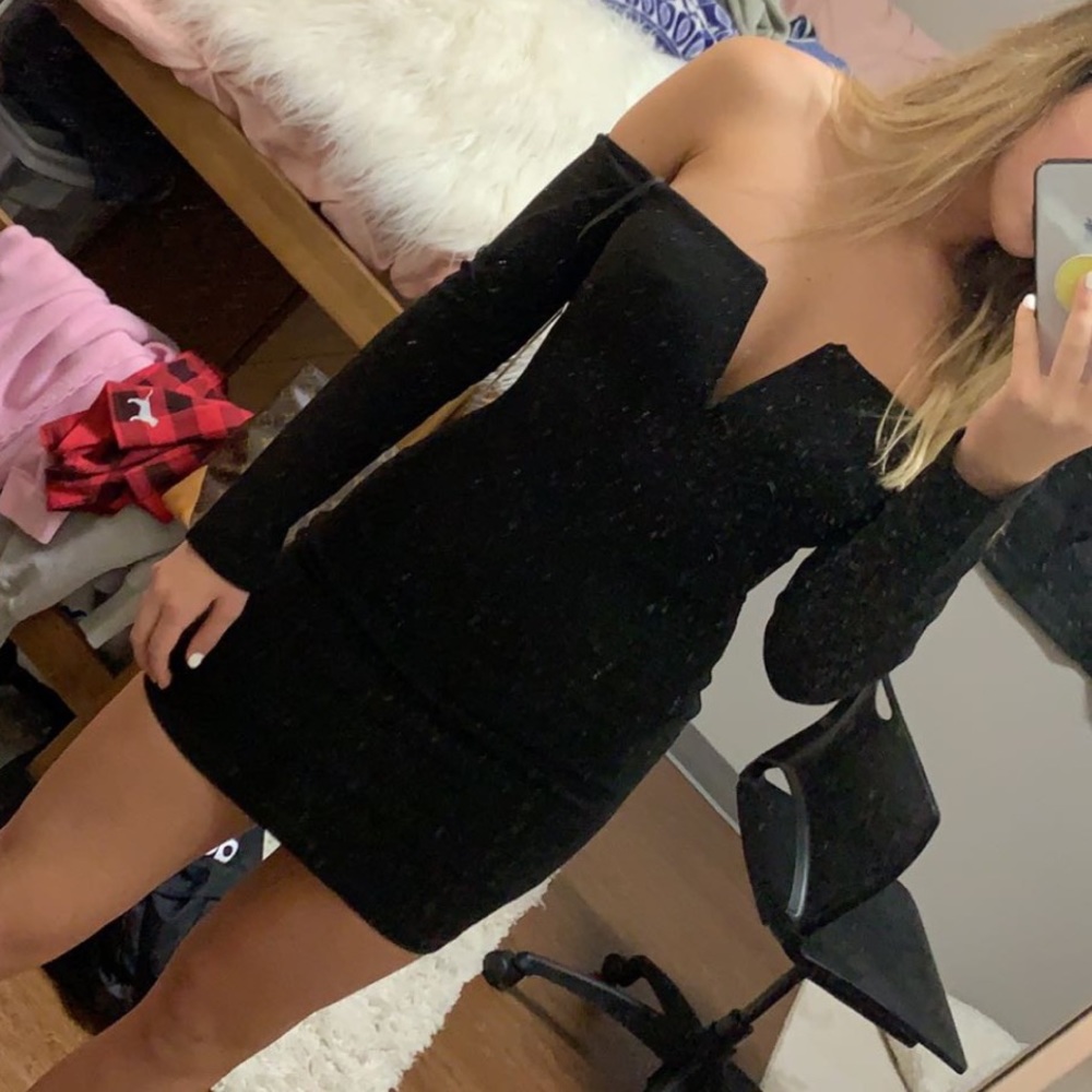 Black mini dress
